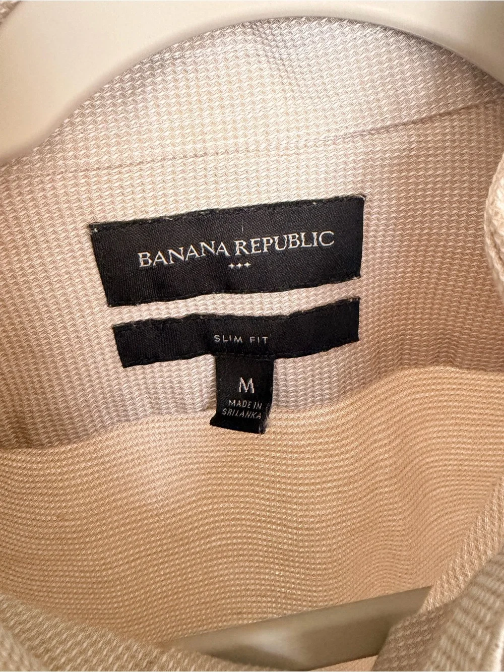 Banana Republic Men's Long-Sleeve Dress Shirt - Light Taupe